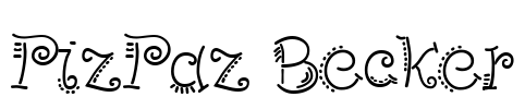 PizPaz Becker Font Image