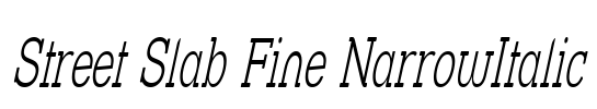 Street Slab Fine NarrowItalic