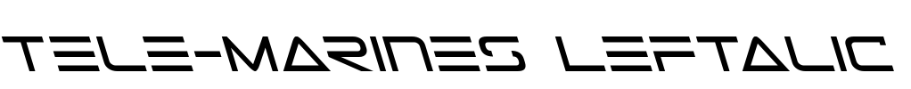 Tele-Marines Leftalic Font Image