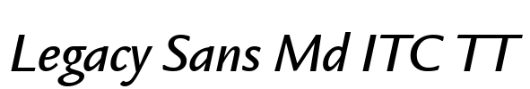 Legacy Sans Md ITC TT Font Image