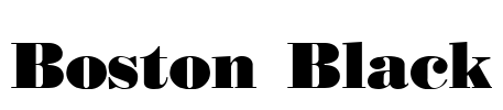 Boston Black Font Image