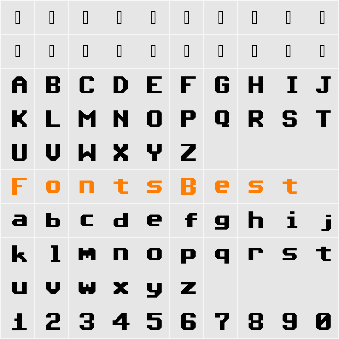 Commodore 64 Angled Character Map