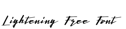 Lightening Free Font Font Image