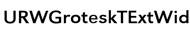 URWGroteskTExtWid Font Image