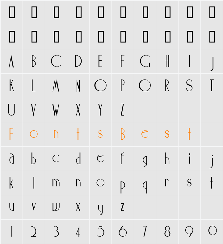 Maharlika Character Map