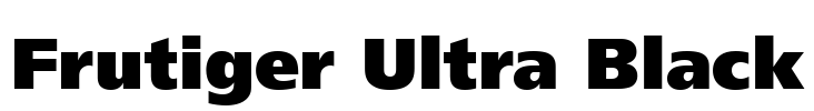 Frutiger Ultra Black