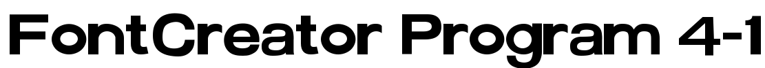 FontCreator Program 4-1 Font Image