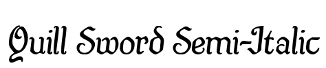 Quill Sword Semi-Italic Font Image