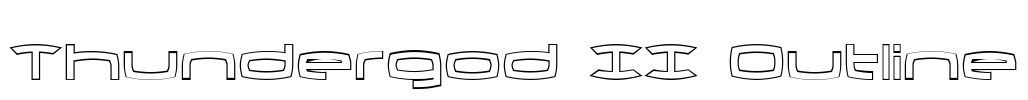 Thundergod II Outline Font Image