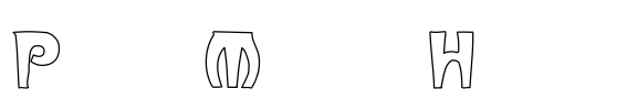 ParisMetro Hollow Font Image