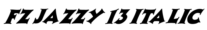 FZ JAZZY 13 ITALIC Font Image