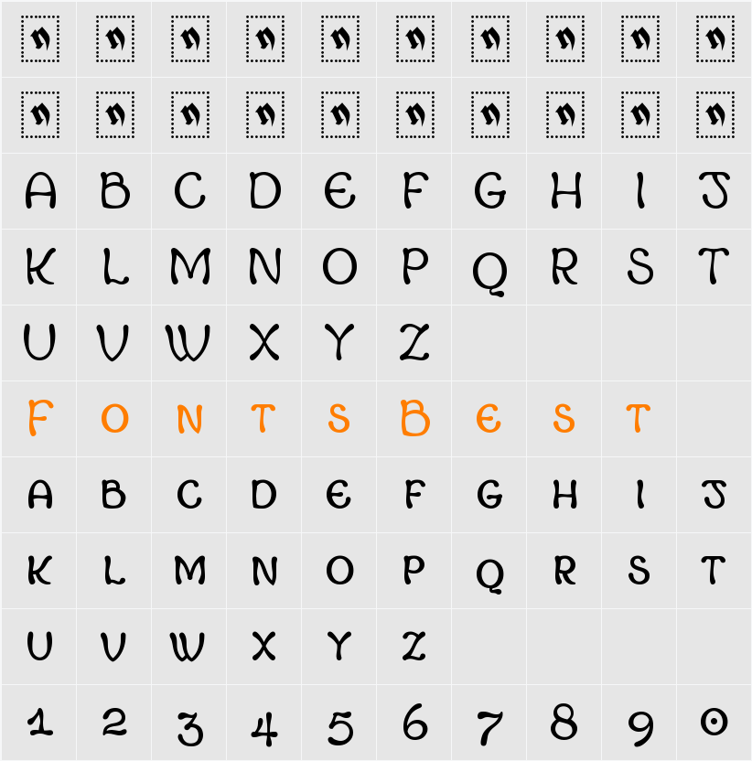Margot Small Capitals Character Map