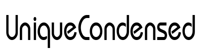 UniqueCondensed Font Image