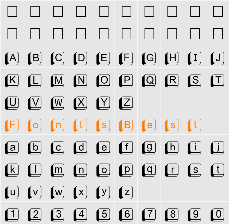 FIKey1 Character Map