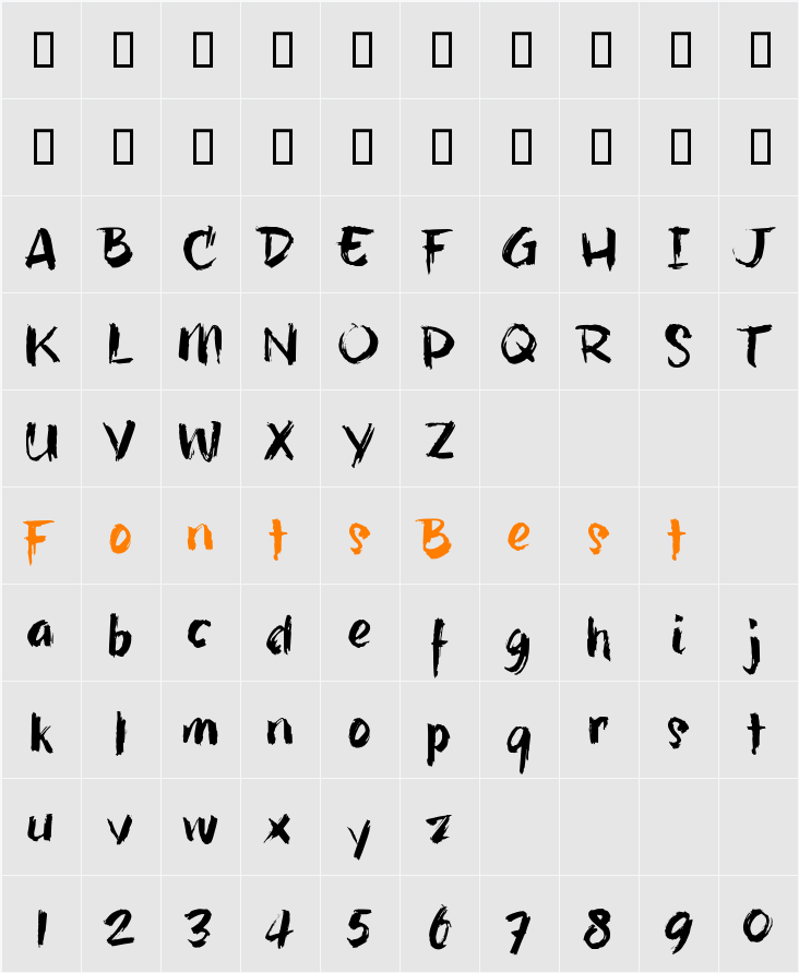 hillBelly_TRIAL Character Map