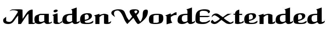 MaidenWordExtended Font Image