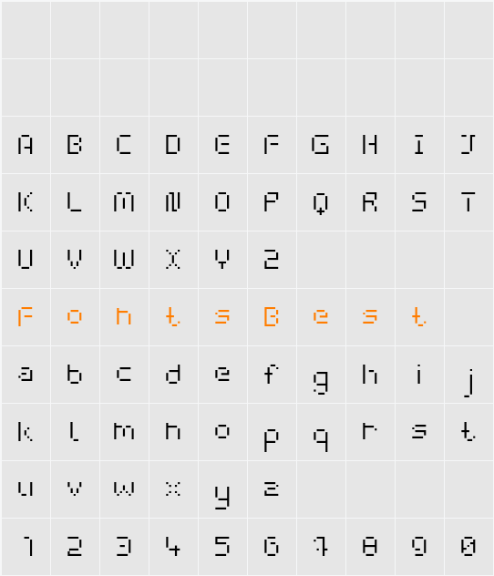 webpixel bitmap Character Map
