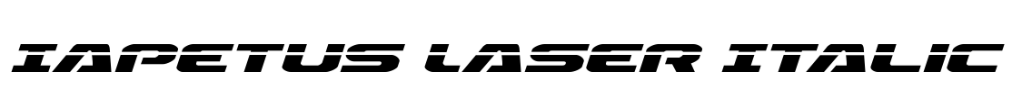 Iapetus Laser Italic Font Image