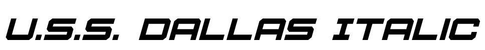 U.S.S. Dallas Italic Font Image
