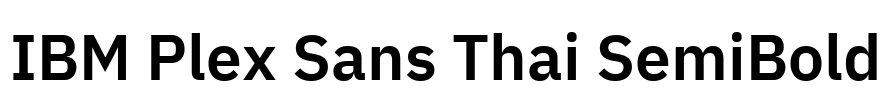 IBM Plex Sans Thai SemiBold Font Image
