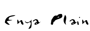 Enya Plain Font Image