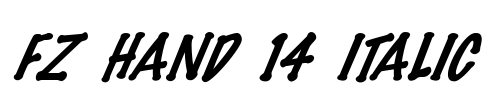 FZ HAND 14 ITALIC Font Image