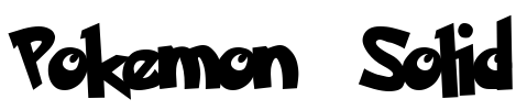 Pokemon  Solid Font Image