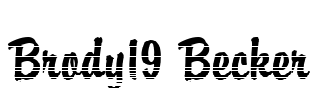 Brody19 Becker Font Image