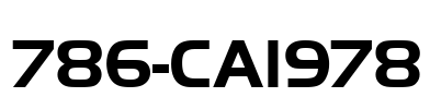 786-CAI978 Font Image