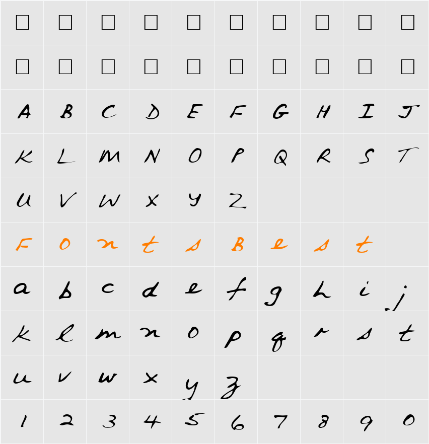 Van Character Map