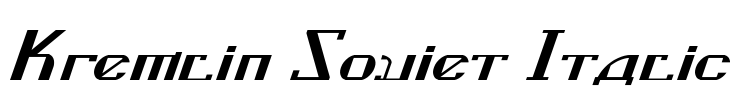 Kremlin Soviet Italic Font Image