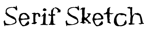 Serif Sketch Font Image