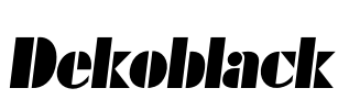 Dekoblack Font Image