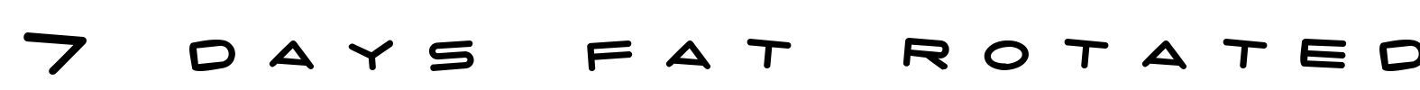 7 days fat rotated Font Image