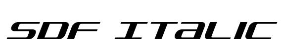SDF Italic Font Image
