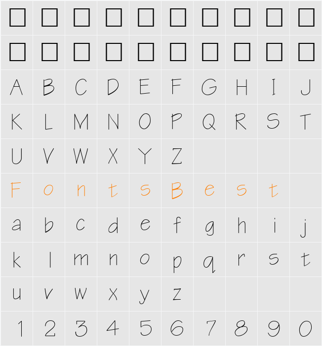 QTTechtone Character Map