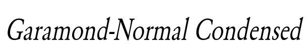 Garamond-Normal Condensed