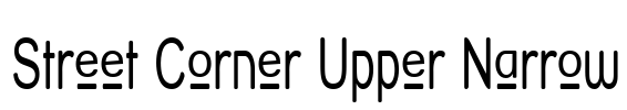 Street Corner Upper Narrow Font Image