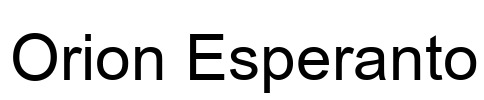 Orion Esperanto Font Image