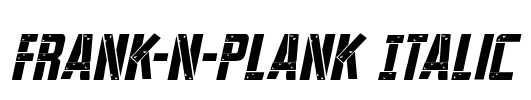 Frank-n-Plank Italic Font Image