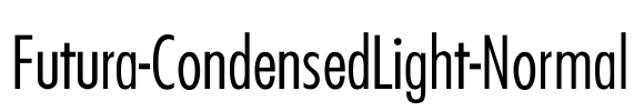 Futura-CondensedLight-Normal Font Image