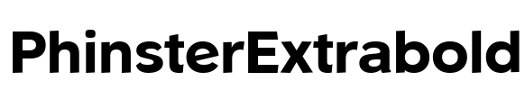 PhinsterExtrabold Font Image