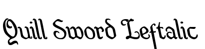 Quill Sword Leftalic Font Image