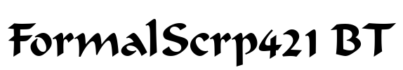 FormalScrp421 BT Font Image