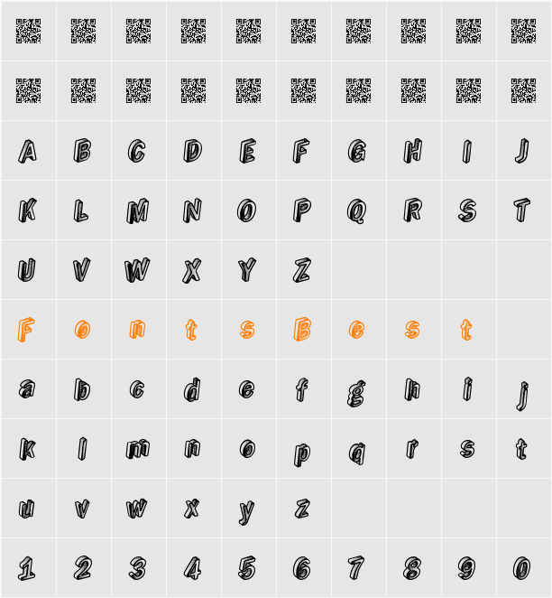 RealGold Character Map