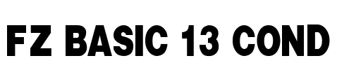 FZ BASIC 13 COND Font Image