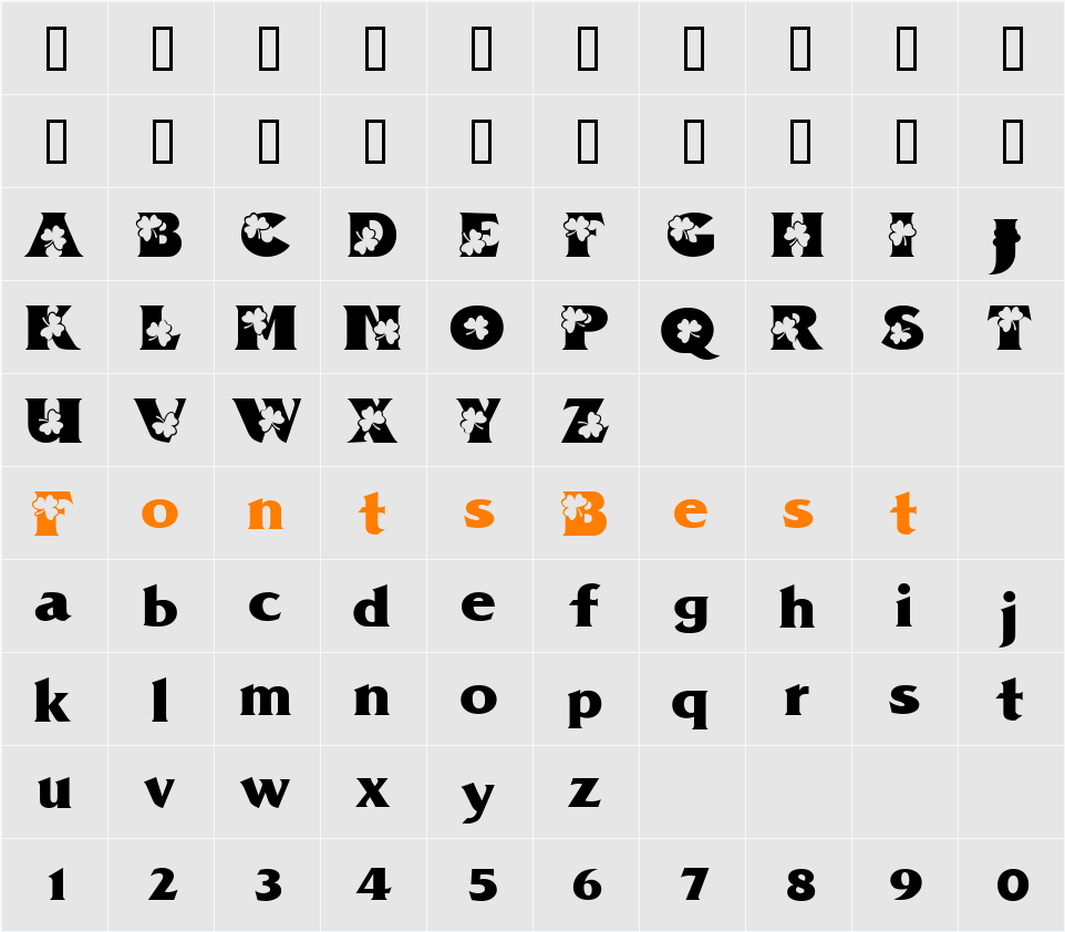 PZ.Clover Character Map