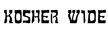 Kosher Wide Font Image