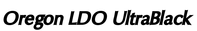 Oregon LDO UltraBlack Font Image