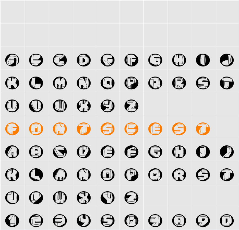 NeoPanButtons Character Map